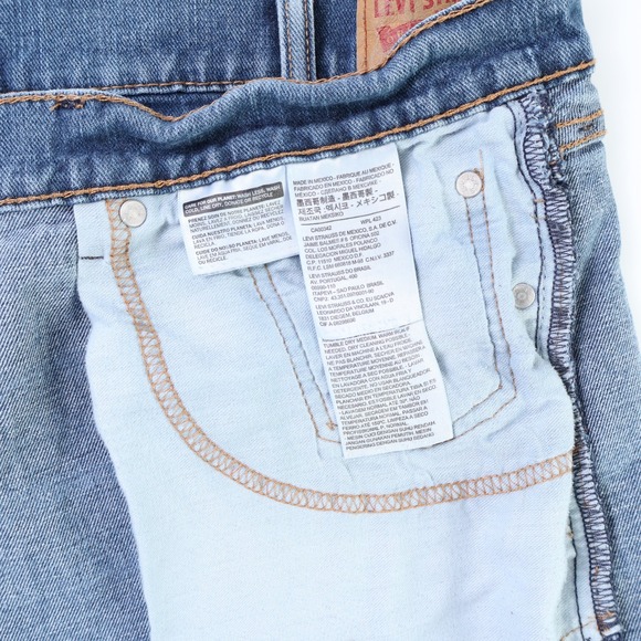 Levi's 505 Men's Regular Fit Straight Leg Jeans 42x32 Medium Wash Mexico - Picture 9 of 11